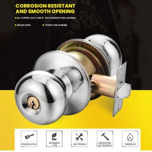 New Door Locks Home Door Hardware Supplies Round Ball Privacy Door Knob Set Bathroom Handle Lock With Key Home Tools