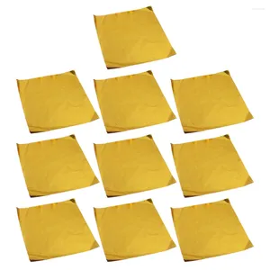 Strumenti di cottura 100 pezzi Involucri per barrette di cioccolato Carta per imballaggio alimentare in foglio di alluminio dorato per imballaggi di caramelle