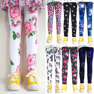 Calças roupas da menina calça floral criança leggings outono bebê meninas magro flor legging primavera verão apertado crianças