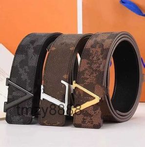 Fashion Luxury Plaid Old Flower Striped Leather Belt Designer Mens and Womens High-quality 3.8cm No Box IN2M