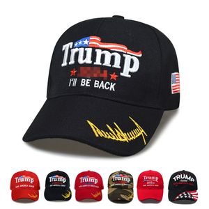 Adjustable Donald Trump Baseball Caps Mens Fashion Embroidery Letter 2024 Save Keep America Great Again I'll Be Back US President Election Women Casual Snapback Hats