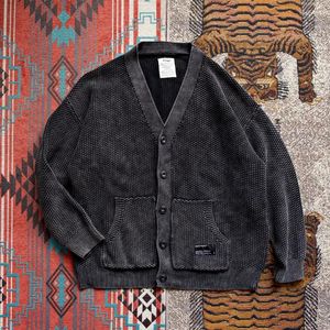 Kurtki męskie 2024SS High Street 1: 1 Dzianin Sweter Cardigan ciepłe wełniane ubrania streetwearu Płaszcz Mężczyźni i kobiety Bluzy Ubrania