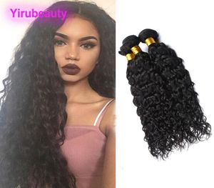 Brazilian Virgin Hair Extensions 3 Pieceslot Water Wave 3 Bundles Human Hair Weaves 1028inch Natural Color Wet And Wavy1604295