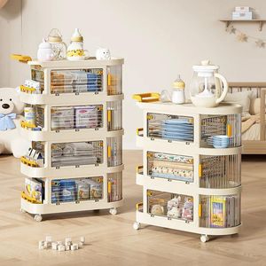 Küche Lagerung Aoliviya Sh Snack Trolley Rack Wohnzimmer Multi-Layer Regal Boden Kinder Organisation Auto Beweglichen Schrank