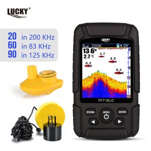 Bulucular Lucky FF718lik Taşınabilir Balık Bulucu Monitörü 2 İçinde 1 Çift Sonar328ft/100m Algılama Derinliği Yankı Sesi