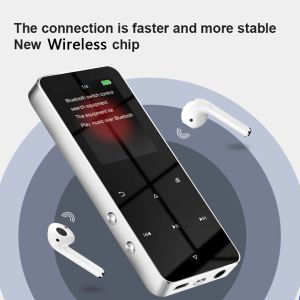 Högtalare MP3/MP4 -spelare med Bluetooth 5.0 Byggt högtalare Touch Key FM Radio Video Play Ebook HiFi Metal Mini Walkman stöder TF -kort