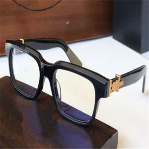 新しい光学メガネbagillionaire Iデザインビッグスクエアフレームパンクスタイル透明なレンズ最高品質の透明な眼鏡284o