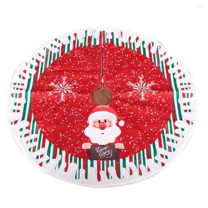 Juldekorationer träd kjol Santa Claus Plush Mat Flanell tryckt matta Xmas bottendekor för hemårets festdekoration
