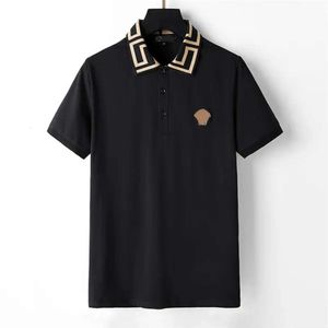 2024 Mens Designer Polos Dorts for Man High Street Italy Italy Garter Snakes Little Bees Printing Clothes Cottom Clothing Teesl Classic