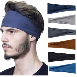 Fashion Colorful Elastic Hair Bands for Men Women Wholesale European USA Non Slip Sweat Absorbing Sport Headbands