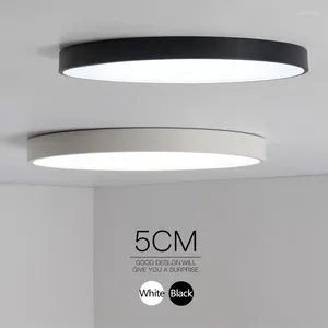 Avizeler Minimalist Siyah/Beyaz Macaron Modern LED Avizesi Yatak Odası Çocuk Odası Ev Kapalı 5cm Tavan Armatürü