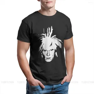 Homens Camisetas Cabeça Homens Camiseta Andy Warhol Visual Pop Art Artista O Pescoço Manga Curta Camisa de Tecido Humor Top Quality Presentes de Aniversário