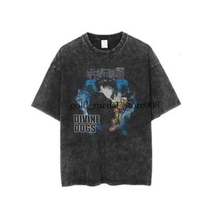 Męskie koszulki w stylu vintage umyte tshirty dla mężczyzn Digital Printing Anime Graphic T Shirt Wysokiej jakości Kobiety Harajuku ponadwymiarowe tee cotton Streetwear 610