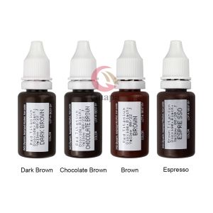 Blade 4pcs Kalıcı Makyaj Pigmentleri Mürekkep Kozmetik Dövme Mürekkep Kaş Kaşlar İçin Mikrobladlı Pigment Saç Strokları