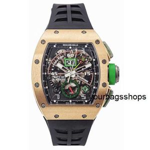 RM Chronograph Swiss Wrist Watch Collection Wristwatch Richarder Milles Mens Series RM1101 Rose Gold Side Titanium Mancini Automatic Mechanical 50x42.7mm Dial