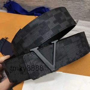 2024 Fashion Designer Belts Men Womens Big Gold Buckle Genuine Leather Belt Lattice Printing Without Box 20 Color 3 8cm Width257z JHT6