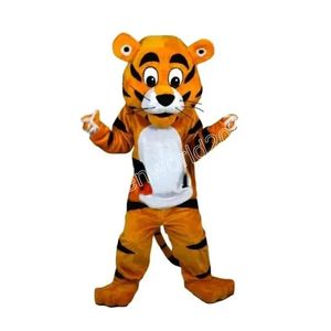 2024 Yeni Tiger Maskot Kostüm Karikatür Karakter Kıyafetleri Takım Uygunluklar Boyut Kıyamet Doğum Günü Noel Karnavalı Fantezi Elbise Erkek Kadınlar