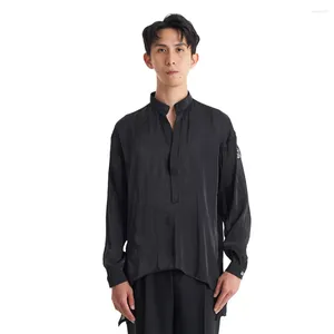 Stage Wear Long Sleeve Design Tops Male Latin Dance Dress For Men Performance Cha Samba Rumba Clothing NY01 NS002