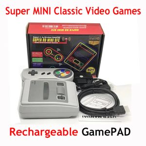 Игроки 821 игры для SFC SUPER HD MINI Ретро Классическая игровая консоль ТВ игровой плеер Беспроводной перезаряжаемый контроллер Ретро игра в подарок