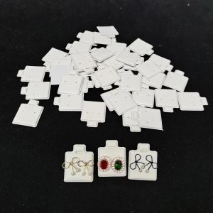 バック100pcs/バッグイヤースタッドホルダーホワイトパフパッドイヤリングカードジュエリーディスプレイホルダートレイインサートオーガナイザーバルク卸売