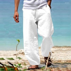 Men's Pants Spring And Summer Casual Linen Color Simple Comfortable Korean Style Loose Trousers