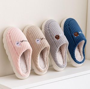 HBP New 2024 Home Cotton Slippers Winter Anti slip Thick Sole Men's and Women's Shoes Home Warm Cotton Slippers Wholesale
