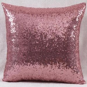 Federa per cuscino Federa dorata Divano con paillettes argento Cerniera blu rosa per soggiorno