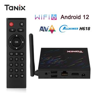 Tanix Tx68 Android 12.0 TV Kutusu Av1 Allwinner H618 WiFi 6 4K HD 2.4G5G WiFi 2GB 16GB Set Üst Kutu 4GB 32GB Medya Oyuncusu