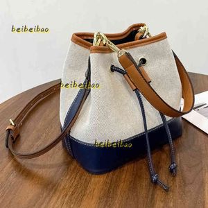 Evening Bags Contrast Bucket Bag Womens Summer 2024 New Fashion Single Shoulder Bag Messenger Small Hand Fashion Bags Gift Women Stores