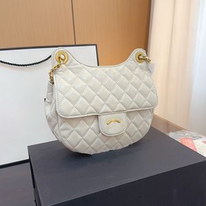 Stylowa klapa Kobiet Designer Torba Crossbody 20 cm skórzana Diamond Lattice Złota sprzętowa torba na ramię Zakupy Sprzęgło Luksusowa torebka Trend Torebka Fanny