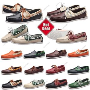 Designers Shoes Mens Fashion Loafers Classic Genuine Leather Men Business Office Work Formal Dress Shoes Brand Designer Party Wedding Flat Shoe 38-45