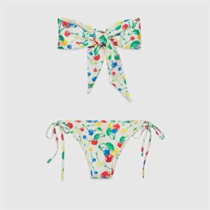 Fashion Women's Designer High End Push Up Bikini Letter Print Sexy Bandeaus Swimwear Beach Suit