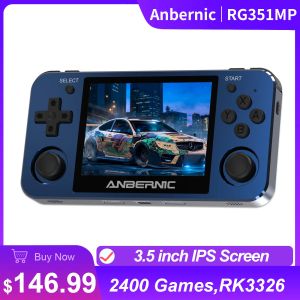 Players ANBERNIC RG351MP RG350M Retro Game Console PS1 RK3326 Player Aluminum Alloy Shell 3.5" IPS Screen Handheld Portable Consola