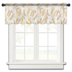 Vorhang Thanksgiving Herbst Barley Farm Kleines Fenster Tüll Transparent Kurz Schlafzimmer Wohnzimmer Home Decor Voile Vorhänge