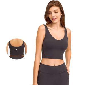 2024 lululemenI Tank Tops Soft Fabric U Back Yoga Bra Solid Color Sports Bras Shockproof Running Vest Sexy Gym Clothes Women Underwear with Removable Cups 888eee
