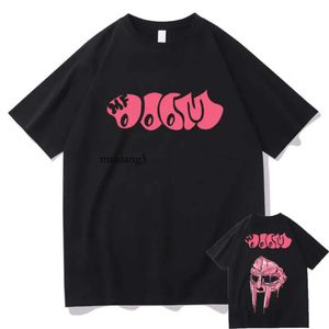 Herr t -skjortor sångare mf doom madlib madvillain dubbelsidig grafisk tshirt topps manlig lös hip hop t shirt män kvinnor fleece bomull t skjortor 230607 246