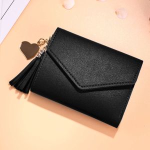 Mini püskül cüzdan kadın moda çantası kadın kısa mini cüzdan Koreli öğrenciler güzel çanta kadın için küçük cüzdan 2023