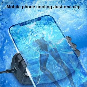 Other Cell Phone Accessories Portable Mini Mobile Phone Radiator Chicken-eating Game Cooler Built-in Battery Peripherals Air-cooled Cooling Fan 240222