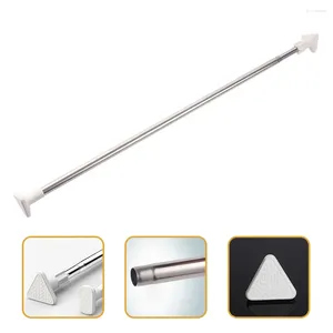 Shower Curtains Curtain Rod Adjustable Pole Tie No Nail Brackets Window Tension Adhesive Rods For Windows