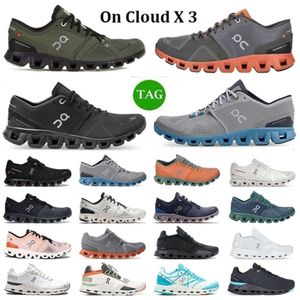 على الحذاء على X 3 Cloudnova Running Shoes Men Women Triple Black White Rock Gray Blue Tide Olive Reseda Mens Trainers Outdoor Sneakers T1