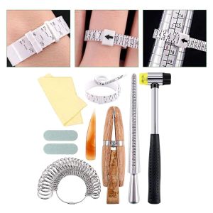 Equipamentos 12 peças Professional Jewelry Making Tool Measu Stick Sizer Kit, útil para diâmetros de Measu