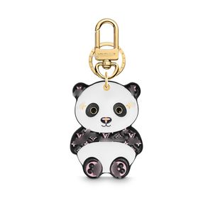 Designer nyckelring kanin tecknad djur panda lejon nyckelring plysch söta damväska hänge män bil nyckel läder bokstav mönster blomma hänge tillbehör gåva