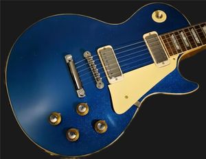 Custom Shop Limited 1968 Paul Mini Humbucker Blue Sparkle Vos Vos Elektro Gitar 369