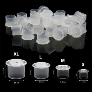 Dresses 500/1000pcs S/m/l/xl Disposable Microblading Plastic Tattoo Ink Cups Accessories Clear Holder Container Caps