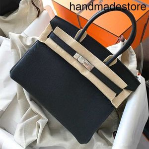 Bag 2024 Designer Fashion Layer Cow Leather Lychee Grain Leather Women's Handbag One-shoulder Cross-body Carrie