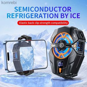 Other Cell Phone Accessories New J20 digital display mobile phone radiator cooling Mobile fan for IPhone Samsung Asus game cooler 240222