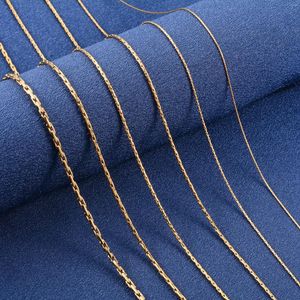 Chains 316L Stainless Steel Link Cable Neck Chain Thin Necklace For Women Ladies Gold Color Plated Choker Jewelry Accessories Her Gift