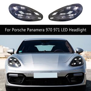 Acessórios do carro luz de circulação diurna streamer indicador de sinal de volta para porsche panamera 970 971 led conjunto do farol 10-17 lâmpada dianteira