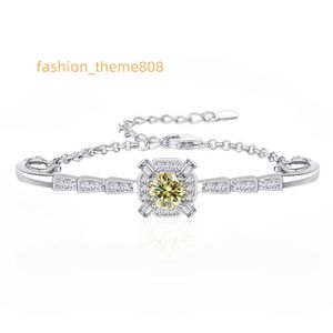 Diamond Moissanite Iced Out Tennis Bracelet 925 Sterling Silver Bling Moissanite Bracelet Tennis Chain