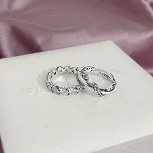 925 argento 2024 Nuovo logo originale al 100% di alta qualità al 100% a forma di onda eterna anello eternal anello femminile di gioielli di San Valentino